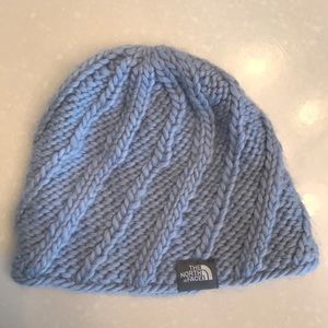 North Face beanie winter hat, fleece lined